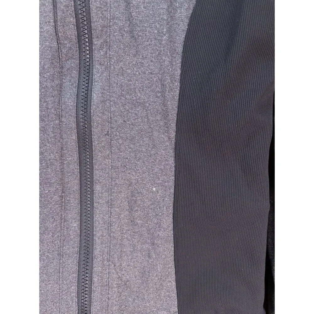 Lululemon Reversible Dance Studio Jacket Black Gray Size 8 Hooded Zip